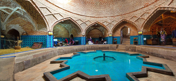  حمام قجر - جاهای دیدنی قزوین در زمستان